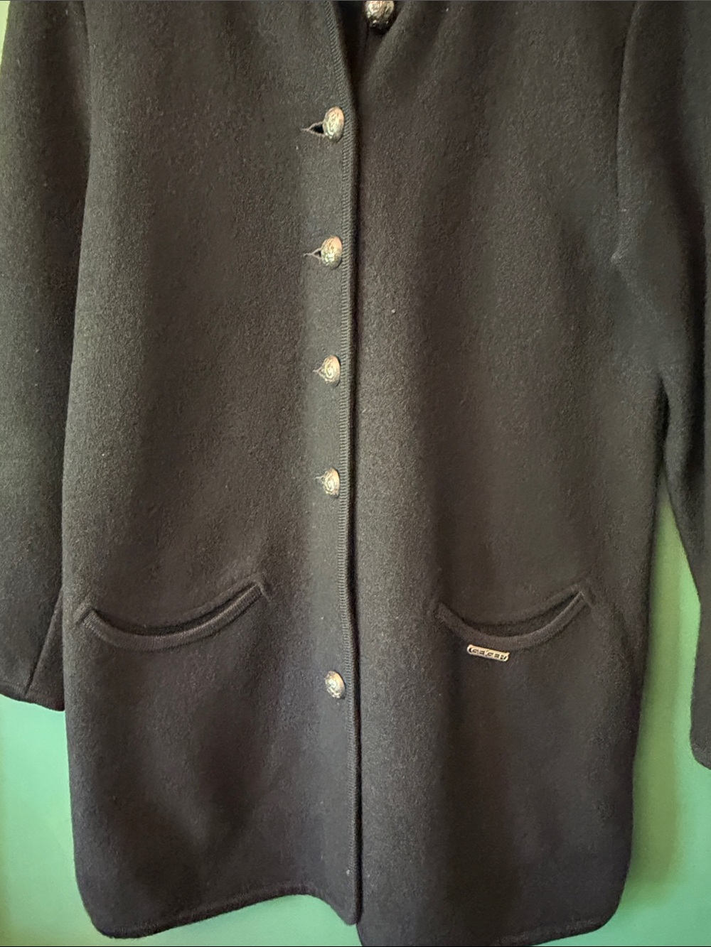 Vintage Geiger 100% Boiled Wook Coat Austria size 34/4 Classic Winter - Picture 5 of 8